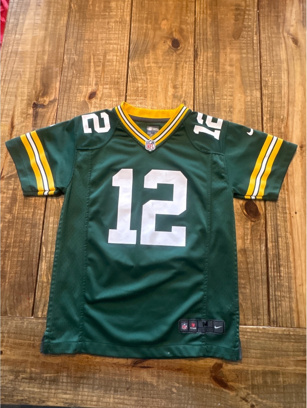 Nike NFL Green Bay Packers #12 Rodgers On Field Jersey Medium Boys Size 14 16